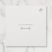 Moderne Marmorplatte Real Gold Foil Geschenkanhänger (Rückseite)