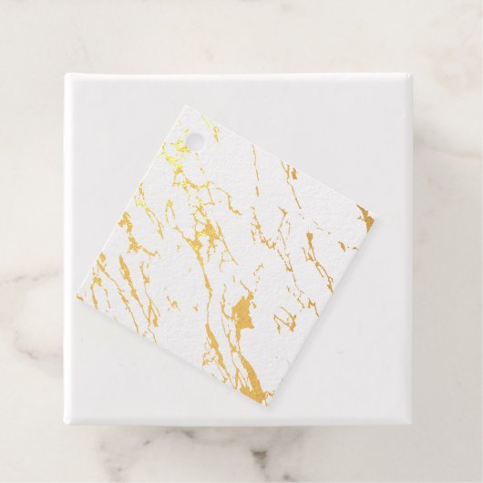 Moderne Marmorplatte Real Gold Foil Geschenkanhänger (Mit Box)