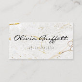 Moderne Marmorschminkschere Visitenkarte (Vorderseite)