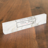 Moderne Marmorstein Namensplakette (Seite)