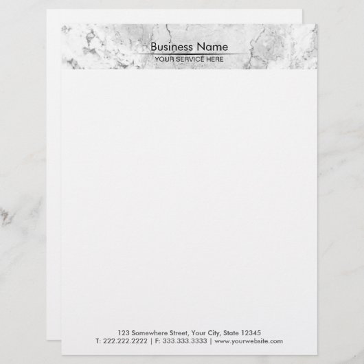 Moderne Marmorsteinbeschaffenheit beruflich Briefkopf (Vorne/Hinten)