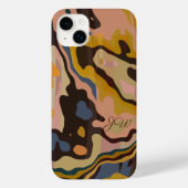 Moderne Marmorverkleidung abstrakt mit kundenspezi Case-Mate iPhone Hülle (Rückseite)