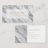 Moderne MarmorVisitenkarte Visitenkarte (Vorne/Hinten)