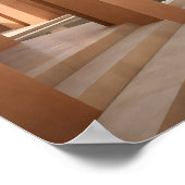 Moderne marokkanische Arkade mit Palmen Poster (Ecke)