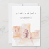 Moderne marokkanische kalligraphische Hochzeitsein Einladung (Rückseite)