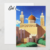 Moderne marokkanische Kunst Eid Mubarak Einladung (Vorne/Hinten)