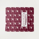 Moderne Maroon-KLASSE 20XX Muster Foto Op Wandteppich (Vorderseite (Horizontal))