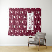 Moderne Maroon-KLASSE 20XX Muster Foto Op Wandteppich (Beispiel (Horizontal))