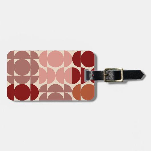 Moderne Maroonzirkel und Semizirkel des Mitteljahr Gepäckanhänger (Vorderseite horizontal)