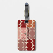 Moderne Maroonzirkel und Semizirkel des Mitteljahr Gepäckanhänger (Rückseite vertikal)