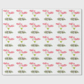 Moderne Martini- und Mistelzweig-Weihnachtsgeschen Geschenkpapier (Flach)