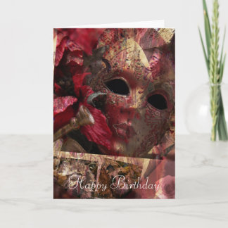 Moderne Masken Birthday Karte