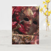 Moderne Masken Birthday Karte (Gelbe Blume)