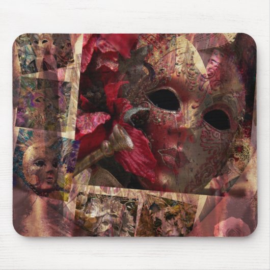 Moderne Masken Mousepad (Vorne)