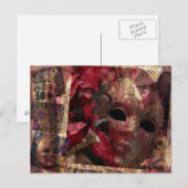 Moderne Masken Postkarte (Vorne/Hinten)
