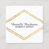 Moderne Maskenbildner-Visitenkarten Quadratische Visitenkarte (Vorderseite)