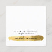 Moderne Maskenbildner-Visitenkarten Quadratische Visitenkarte (Rückseite)