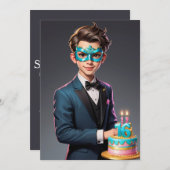 moderne Maskerade süße 16 Einladungen (Vorne/Hinten)