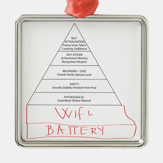 Moderne Maslow Pyramide Ornament Aus Metall (Vorne)