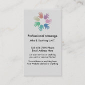 Moderne Massage Business Card Visitenkarte (Vorderseite)