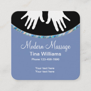 Moderne Massage Einzigartiges Design Quadratische Visitenkarte