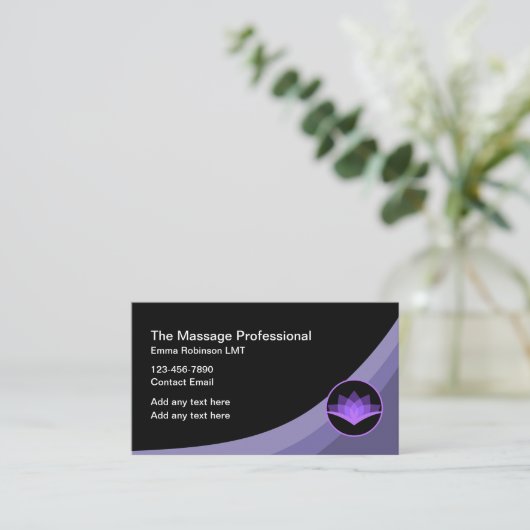 Moderne Massage Services Vorlage Terminkarte (Stehend Vorderseite)