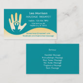 Moderne Massage-Therapeut-Visitenkarte Visitenkarte (Vorne/Hinten)