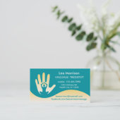 Moderne Massage-Therapeut-Visitenkarte Visitenkarte (Stehend Vorderseite)