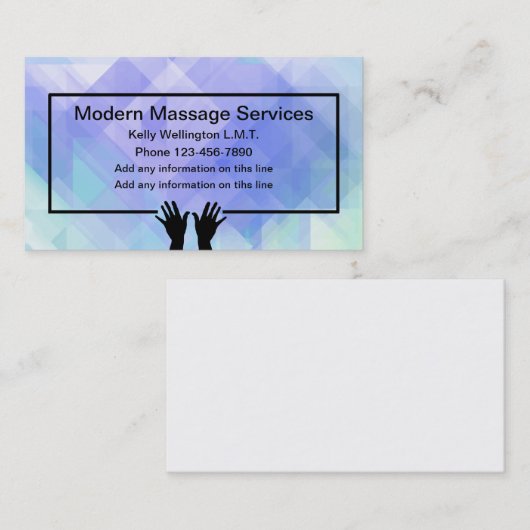 Moderne Massagen Visitenkarte (Vorne/Hinten)