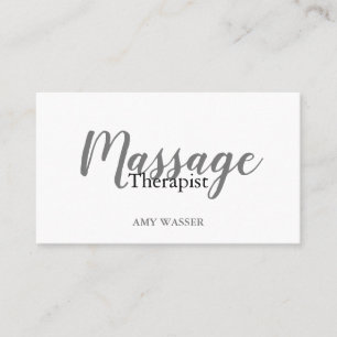 Moderne Massagetherapeut Schrift Typography Visitenkarte