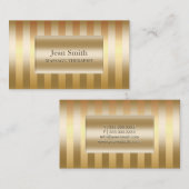 Moderne Massagetherapie mit Goldstreifen Visitenkarte (Vorne/Hinten)
