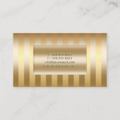 Moderne Massagetherapie mit Goldstreifen Visitenkarte (Rückseite)