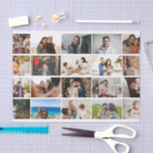 Moderne, maßgeschneiderte 12-Foto Collage-Familie Seidenpapier (Handwerk)