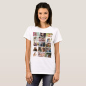 Moderne, maßgeschneiderte 12-Foto Collage-Familie  T-Shirt (Vorne ganz)