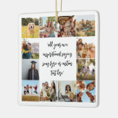 Moderne, maßgeschneiderte 12-Foto Collage mit Ange Keramikornament (Links)