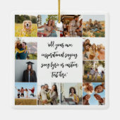 Moderne, maßgeschneiderte 12-Foto Collage mit Ange Keramikornament (Rückseite)