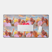 Moderne, maßgeschneiderte 8-Foto-Herzkollektion Schreibtischunterlage (Tastatur & Maus)