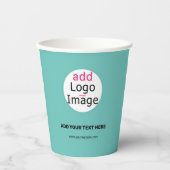 Moderne, maßgeschneiderte Add-Logos für Unternehme Pappbecher (Vorderseite)