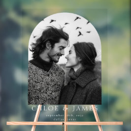 Moderne, maßgeschneiderte Foto Arch Wedding Willko Acrylschild