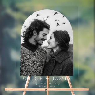 Moderne, maßgeschneiderte Foto Arch Wedding Willko Acrylschild