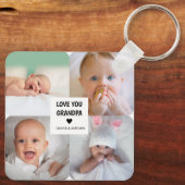 Moderne, maßgeschneiderte Foto Collage Liebe Opa Schlüsselanhänger (Rückseite)