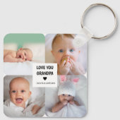 Moderne, maßgeschneiderte Foto Collage Liebe Opa Schlüsselanhänger (Rückseite)