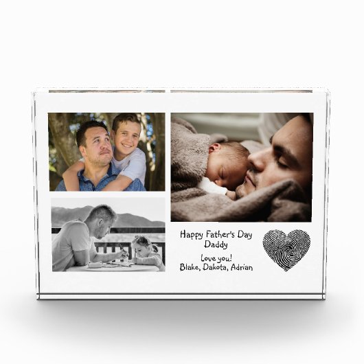 Moderne, maßgeschneiderte Foto Collage Vathers Day (Vorderseite)