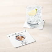 Moderne, maßgeschneiderte Foto-Drinks auf Haustier Rechteckiger Pappuntersetzer (Vor Ort)