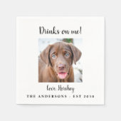 Moderne, maßgeschneiderte Foto-Drinks auf Haustier Serviette (Vorderseite)