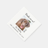 Moderne, maßgeschneiderte Foto-Drinks auf Haustier Serviette (Ecke)