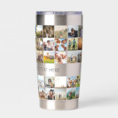 Moderne, maßgeschneiderte FotoCollage Thermobecher (Rückseite)