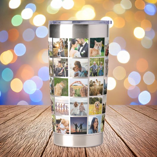 Moderne, maßgeschneiderte FotoCollage Thermobecher