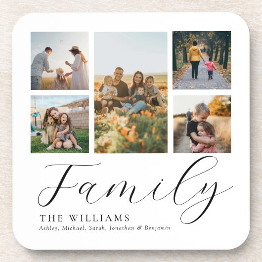 Moderne, maßgeschneiderte Fotosammlung Elegante Sc Getränkeuntersetzer (Vorderseite)