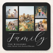 Moderne, maßgeschneiderte Fotosammlung Elegante Sc Rechteckiger Pappuntersetzer (Vorderseite)